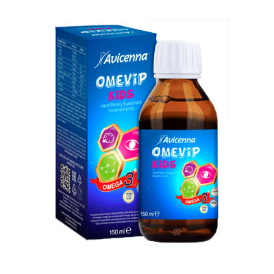Омега-3 жидкая для детей "Со вкусом манго и ванили" OmeVip Kids Авиценна